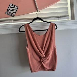 Dusty Rose Knitted Sweater Tank Top